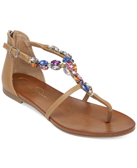 jessica simpson sandals|jessica simpson jeweled flat sandals.